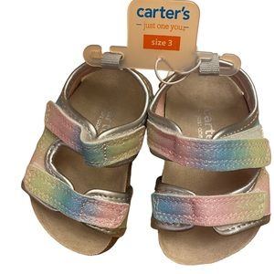 First Walker Carter's Just One You Baby Girls' Rainbow Olive Sandals si…